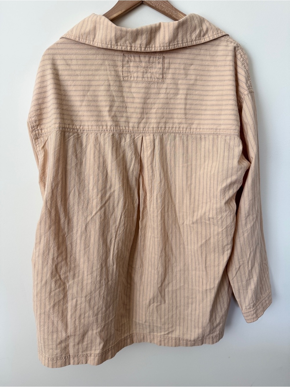 NWT — WE THE FREE Peach Striped Button-Up Long Sleeve Jacket - Picture 7 of 7